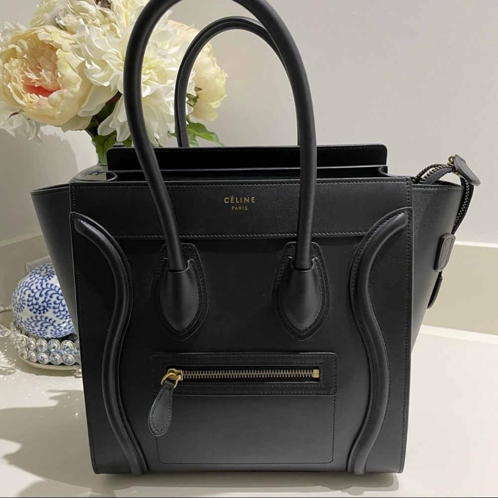 Celine Micro Luggage Gold Details